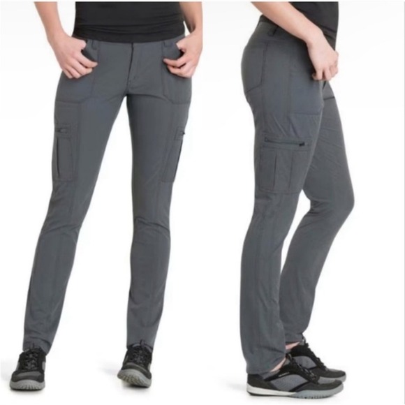 Kuhl Pants - KUHL Horizn Skinny Pants Ripstop Cargo Gray Womens Size 4 Short Hiking Outdoor